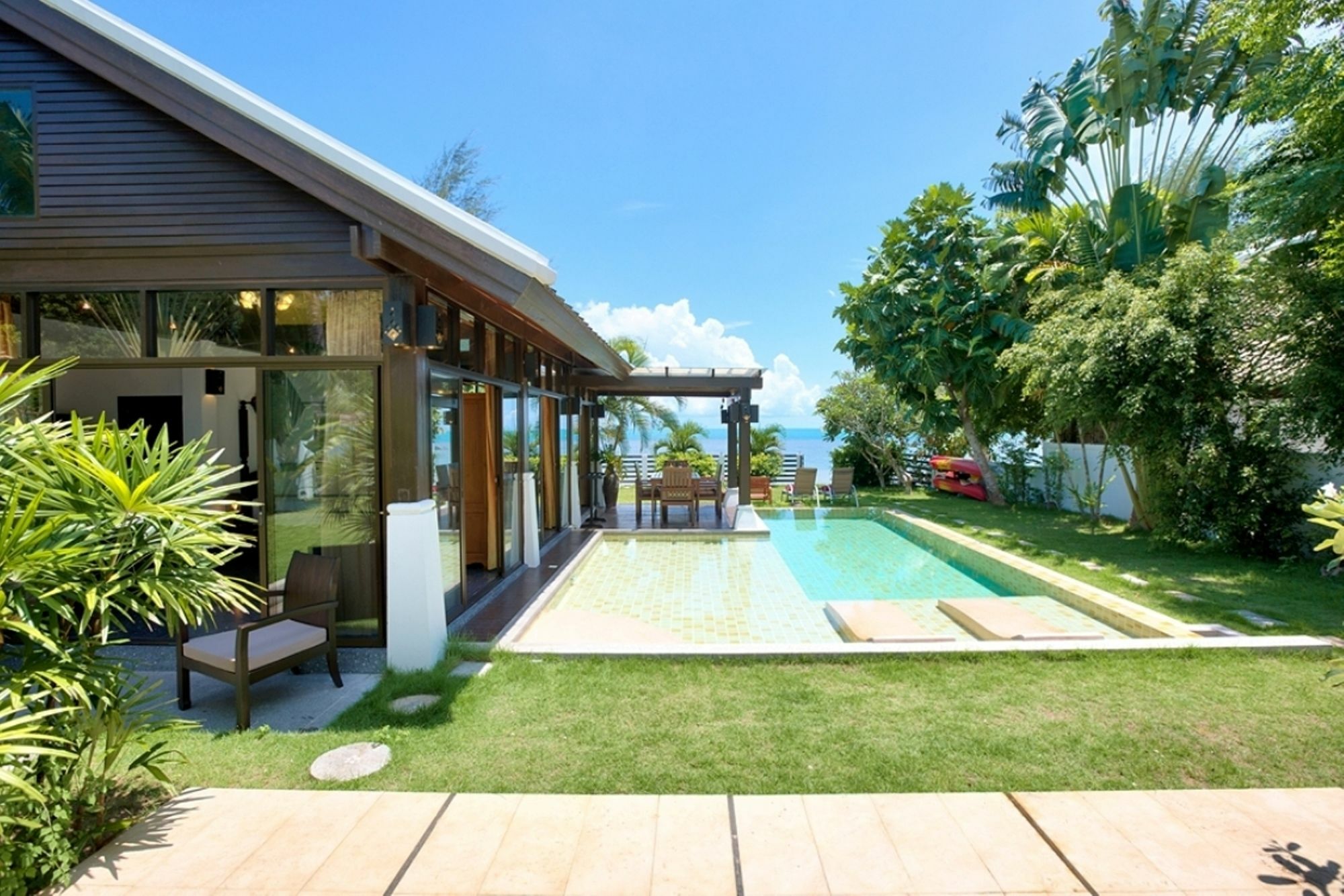 Emerald Sands - Beach Front 4 Bed Pool Villa Ko Samui Exterior foto